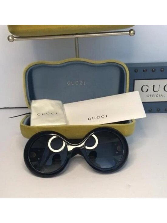 Authentic New Gucci Black GG0101S Round Gradient Sunglasses main image 7